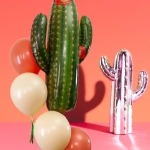 Cactus Balloon Bouquet – Coral