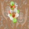 Adorable LLama helium balloon bouquet with brown, coral, and lime latex balloons from PropUp Studio Las Vegas
