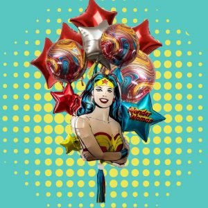 Wonder Woman Balloon Bouquet – Latex Free