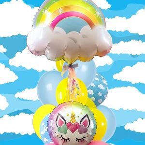 Rainbow Balloon Bouquet – Cloud 9
